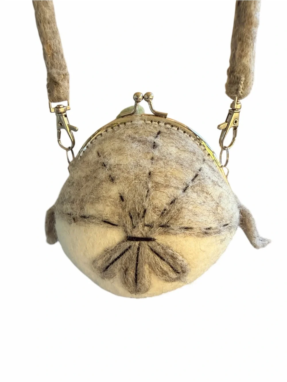 Wild Woolies Olivia Owl Handmade Felted Wool Critter Clutch Purse